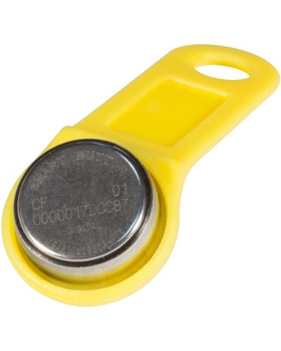 DS 1990А-F5 (желтый). Ключ электронный Touch Memory с держателем. SLINEX в Саратове