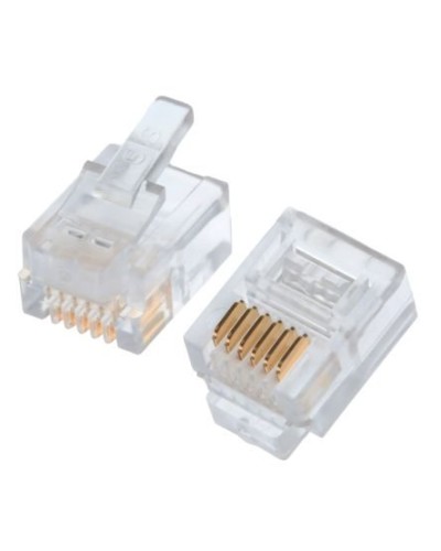 Коннекторы 6P6C (RJ-11) (100шт) (10-0228). Телефонный разъем 6P6C (RJ-11). SUPRLAN в Саратове