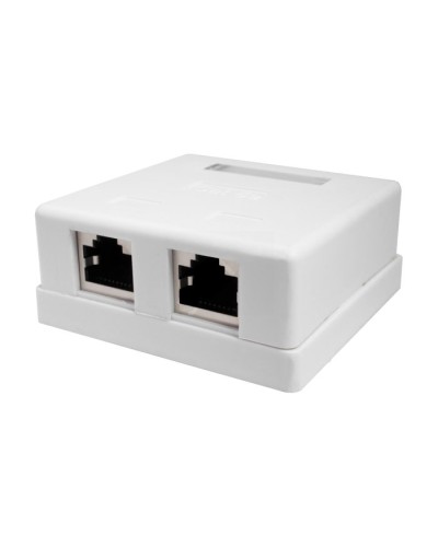 Розетка настенная RJ-45, 8P8C, Cat.5e, 2 порта, FTP (10-0308). Компьютерная розетка. SUPRLAN в Саратове