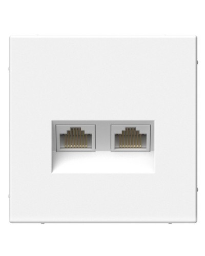 ArtGallery розетка двойная RJ45, кат. 6Е, скрытой установки, механизм, белый (GAL000188). Розетка компьютерная. Systeme Electric в Саратове