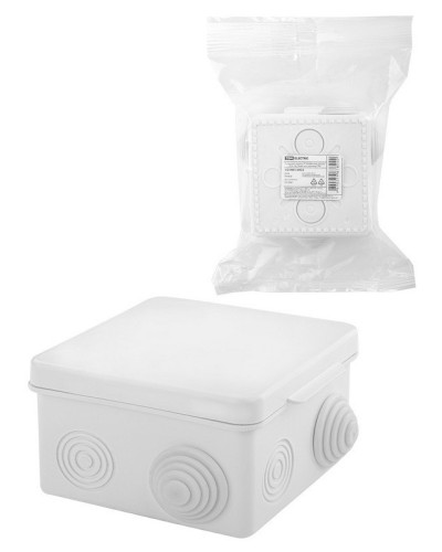 Коробка ОП 80х80х50мм, крышка, IP54, 7вх., белая (SQ1401-0922). Распаячная коробка. TDM ЕLECTRIC в Саратове