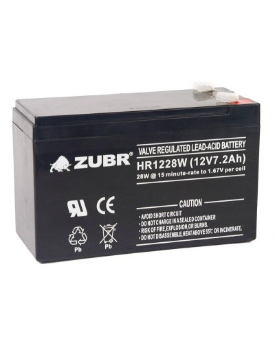 ZUBR HR 1228W (12V, 7,2Ah). Аккумулятор герметичный свинцово-кислотный. ZUBR в Саратове
