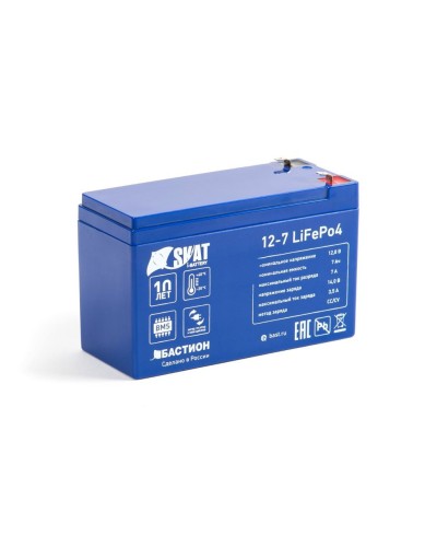 Skat i-Battery 12-7 LiFePo4 (645). Li-Ion аккумулятор. Бастион в Саратове