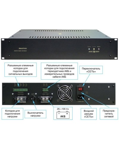 SKAT -V.12DC-18 RACK (СКАТ ИБП-12/18-RACK) (2145). Источник вторичного электропитания резервированный. Бастион в Саратове