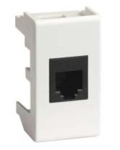 Розетка RJ-45 Viva 1 модуль белая (45048): Розетка компьютерная экранированная с одним разъёмом в Саратове