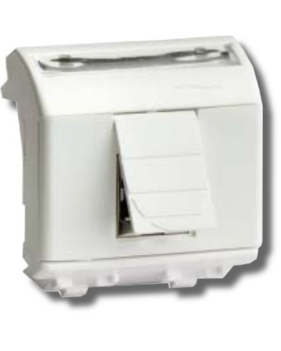 Розетка RJ-45 Brava 2 модуля белая (76450B): Розетка компьютерная с двумя разъёмами в Саратове