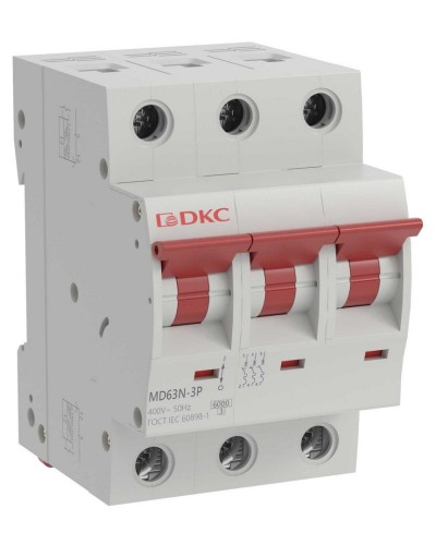 YON max MD63N 3P 25А 6кА C (MD63N-3PC25). Автоматический выключатель. ДКС в Саратове
