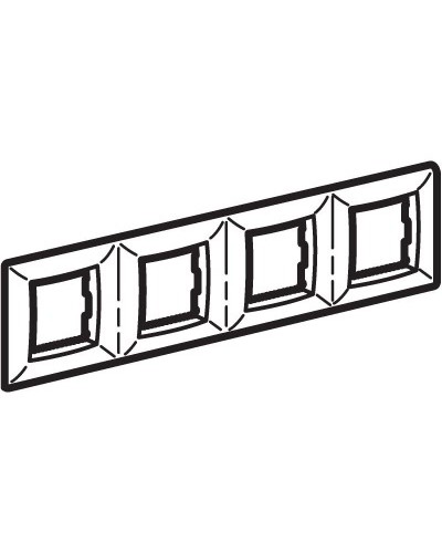 Рамка на 2+2+2+2 модуля (четырехместная), белая (75014W): Рамка четырехместная, Brava в Саратове