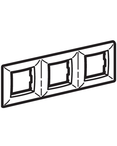 Рамка на 2+2+2 модуля (трехместная), белая (75013W): Рамка трехместная, Brava в Саратове