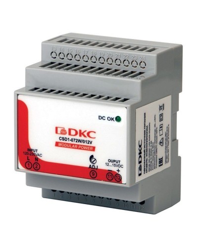 Источник питания однофазный, 72Вт, 3А, 24В (XCSD1072W024VAA). Источник питания  MODULAR POWER однофазный. ДКС в Саратове