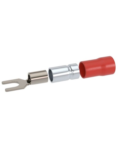 Наконечник вилочный НВИ 0,25-1,5 М3,5 (D3,7мм) (100 шт) (2A135P-DS-PVC). Наконечник вилочный с изолированным фланцем ПВХ, двойная гильза. ДКС в Саратове