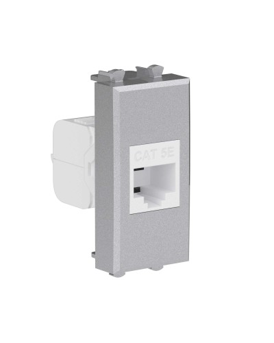 Розетка RJ-45, кат.5E, Avanti, 1 модуль, закаленная сталь (4404661): Розетка компьютерная модульная в Саратове