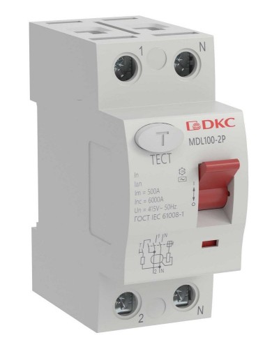 YON MAX MDL100 ВДТ, 2P, 30mA, 40A, АС (MDL100-2P2-40-AC). Автоматический выключатель дифференциальный (УЗО). ДКС в Саратове