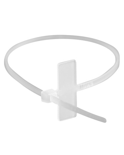 Хомут 2,5x110 белый (100шт) (252110SR-M): Хомут маркировочный, горизонтальная табличка под замком 20x9 в Саратове