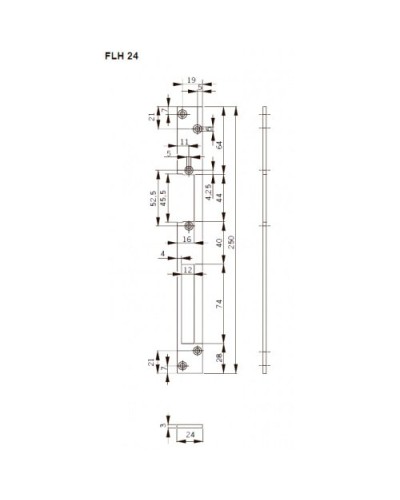 FLH24. Запорная планка длинная. dormakaba в Саратове