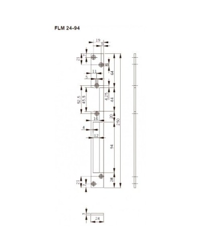 FLH24-94. Запорная планка длинная. dormakaba в Саратове