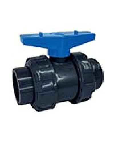Ecoplast кран шаровый d25 (уплотнение TPV, остальное EPDM) с муфтовым окончанием (49447). Кран шаровый. Экопласт в Саратове
