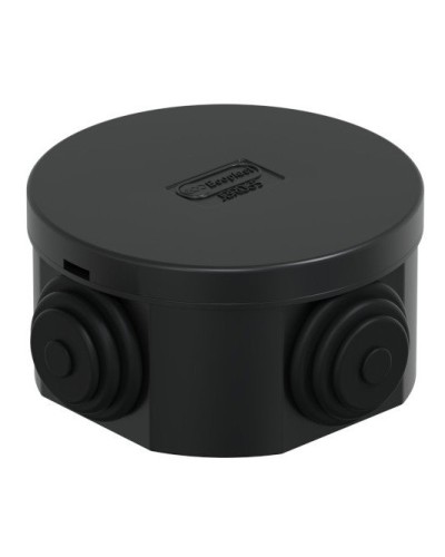 Коробка JBR065 D=65х35, 4 вых., IP44, черная (44004BL-1). Коробка монтажная. Экопласт в Саратове