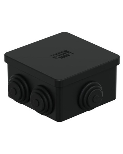 Коробка JBS070 70х70х40, 6 вых., IP44, черная (44056BL-1). Коробка монтажная. Экопласт в Саратове