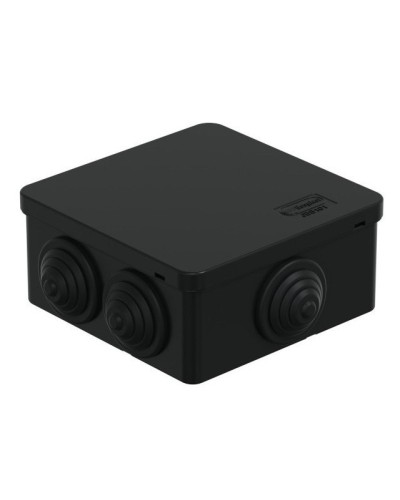 Коробка JBS101 100х100х55, 6 вых., IP55, черная (44037BL-1). Коробка монтажная. Экопласт в Саратове