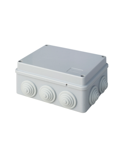 Коробка JBS150 150х110х70, 10 вых., 5P (1,5…6мм²) серая (43029HF-GR). Коробка монтажная, огнестойкая, без галогена. Экопласт в Саратове