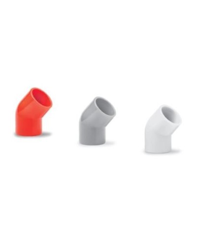 Ecoplast поворот 45гр., для аспирационной системы D25, АБС, белый (10 шт) (49225-10W). Поворот для аспирационной системы. Экопласт в Саратове