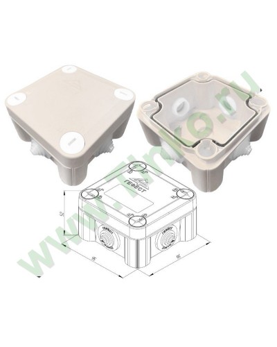 КМ-1010(П)-IP55. Коробка монтажная. Гефест в Саратове