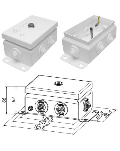 КМ IP55-0812 (без DIN рейки). Коробка монтажная электротехническая. Гефест в Саратове