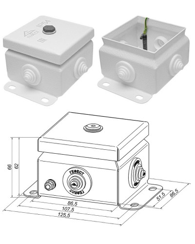 КМ IP55-0808 (без DIN рейки). Коробка монтажная электротехническая. Гефест в Саратове
