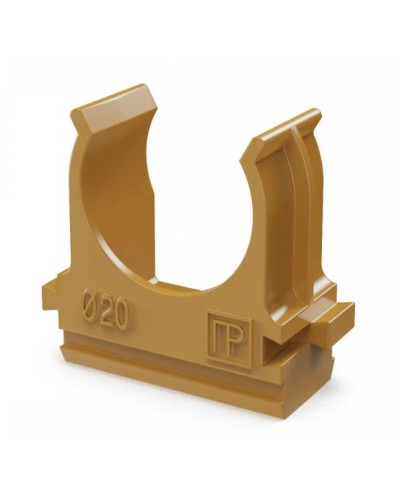 Крепёж-клипса для труб АБС-пластик бук D20 (100 шт) (PR13.0046). Крепление для труб ПВХ. Промрукав в Саратове