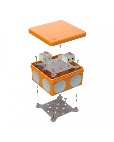 Коробка огнестойкая 60-0300-FR6.0-4 Е15-Е120 100х100х50. Коробка огнестойкая для открытой установки. Промрукав в Саратове