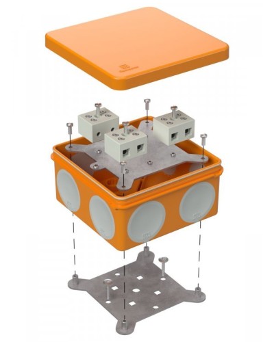 Коробка огнестойкая 100х100х50 (60-0300-FR10.0-6). Коробка огнестойкая для открытой установки. Промрукав в Саратове