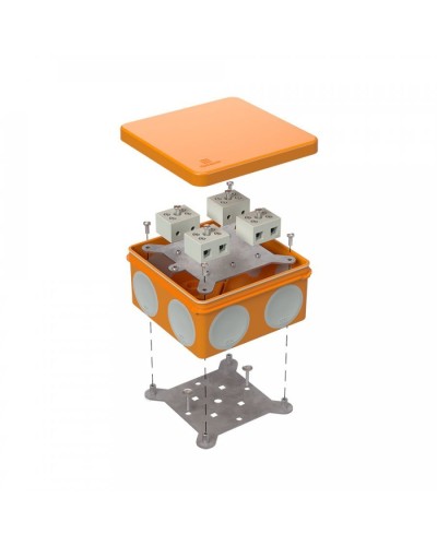 Коробка огнестойкая 100х100х50 (60-0300-FR10.0-8). Коробка огнестойкая для открытой установки. Промрукав в Саратове