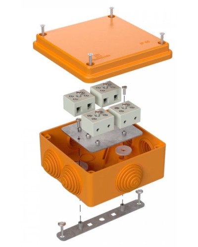 Коробка огнестойкая 100х100х50 для о/п (40-0300-FR2.5-8). Коробка огнестойкая для открытой установки. Промрукав в Саратове