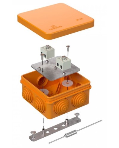 Коробка огнестойкая 80х80х40 (40-0210-FR1.5-4-П). Коробка огнестойкая для открытой установки. Промрукав в Саратове