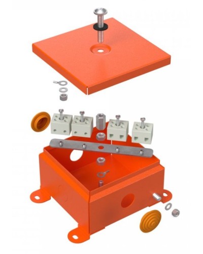 Коробка огнестойкая 110х110х65 (70-0360-FR6.0-8). Коробка огнестойкая для открытой установки. Промрукав в Саратове