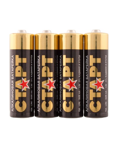 СТАРТ LR6-SH4-BOX (1,5 В, AA, LR6), упак. 4 шт.. Алкалиновые батарейки. СТАРТ в Саратове