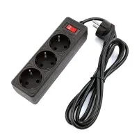 SP3B-510 GARDA. Сетевой фильтр 3 розетки,1м, черный. 5bites