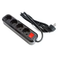 SP4B-350. Сетевой фильтр 4 розетки, 5м черный. 5bites