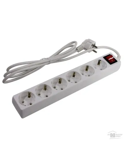 SP6W-230. Сетевой фильтр 6 розеток, 3м, белый. 5bites в Саратове