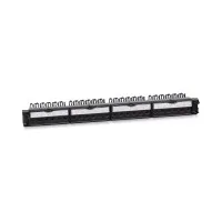 PL-24-KJ-RJ45-Cat.6-180T (11831c): Патч-панель 19" (1U), 24 порта RJ-45, категория 6, с задним кабельным организатором