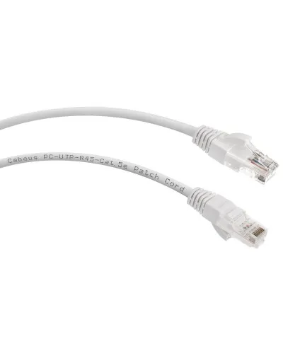 PC-UTP-RJ45-Cat.5e-5m-WH (7687c), белый. Патч-корд медный. CABEUS в Саратове