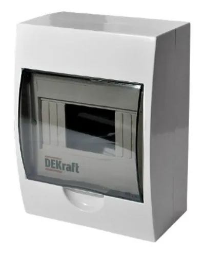 ЩРН-П-6 IP41 настенный (31009DEK). Щиток модульный с прозрачной дверцей. DEKraft в Саратове