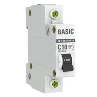 Автоматический выключатель 1P 10А (C) 4,5кА ВА 47-29 Basic (mcb4729-1-10C). Автоматический выключатель. EKF