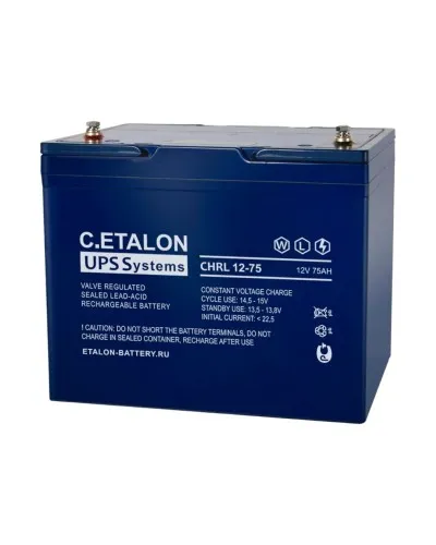 C.ETALON CHRL 12-75. Аккумулятор герметичный свинцово-кислотный. ETALON в Саратове