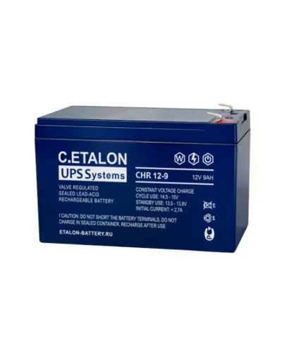C.ETALON CHR 12-9. Аккумулятор герметичный свинцово-кислотный. ETALON в Саратове