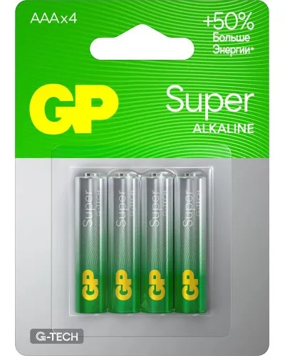 GP Super Alkaline 15A AA (GP 15AA21-2CRSBC4), упак. 4 шт. БЛИСТЕР. Алкалиновые батарейки. GP Batteries в Саратове