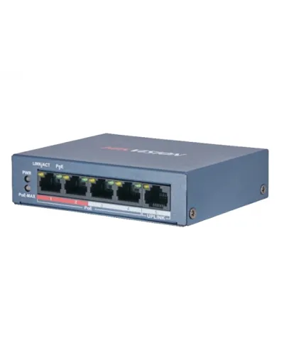 DS-3E0105P-E/M(B). Коммутатор с питанием POE. Hikvision в Саратове