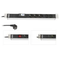 SHE19-6SH-B-2.5EU. Блок розеток 19. Hyperline