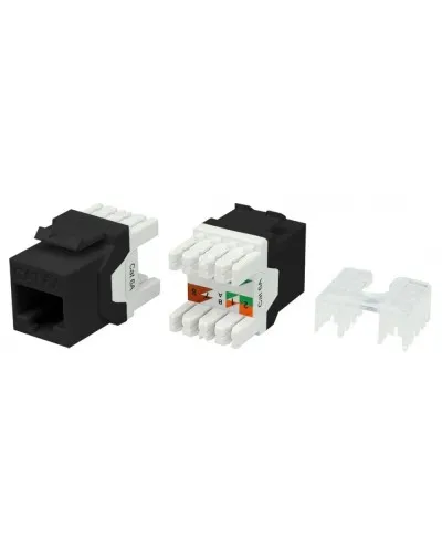 KJ8-8P8C-C6A-180-BK. Вставка Keystone Jack RJ-45. Hyperline в Саратове